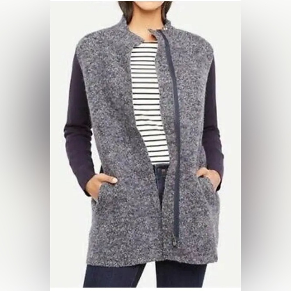 Ann Taylor Wool Sweater Jacket size Small